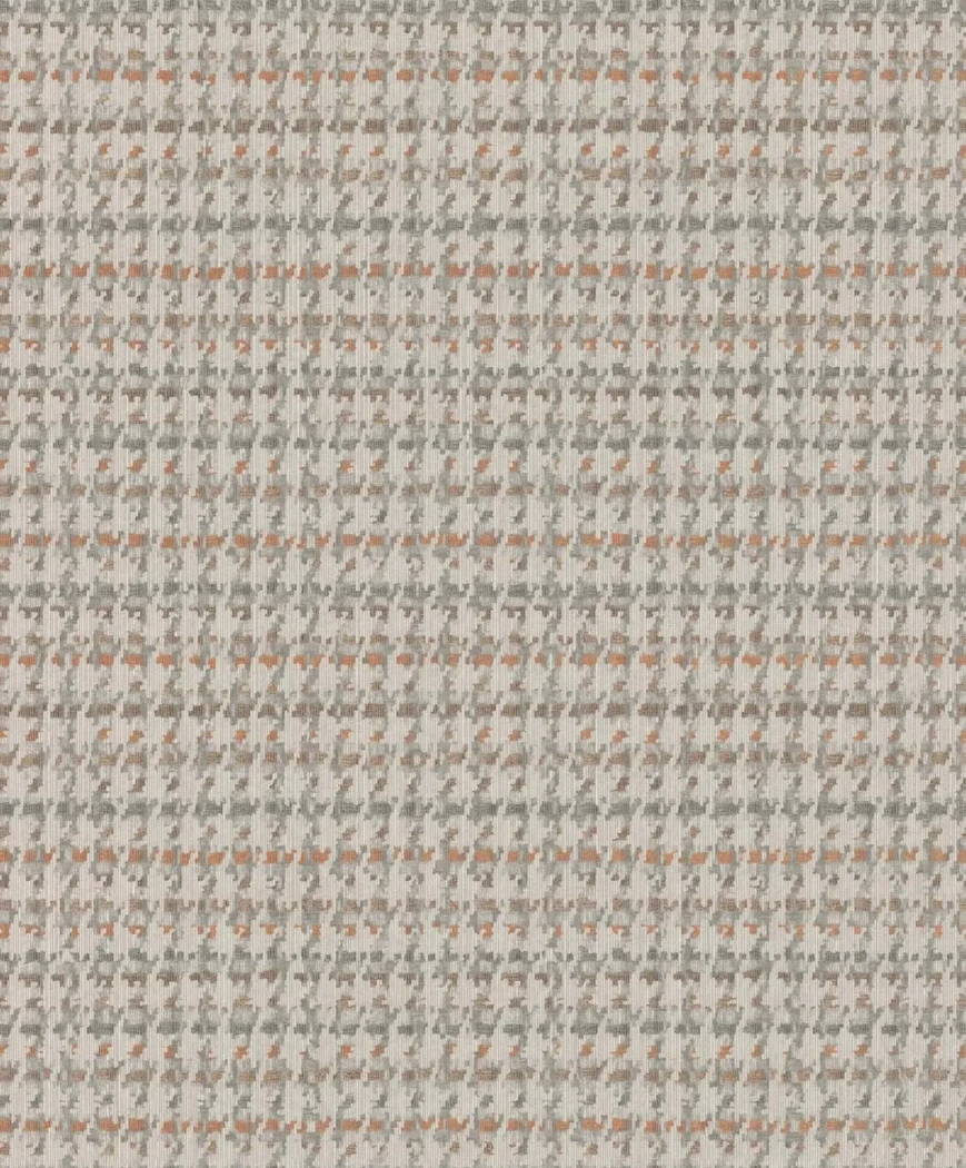 Wallpaper Putty, grey, beige and orange tweed texture