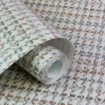 Wallpaper Putty, grey, beige and orange tweed texture