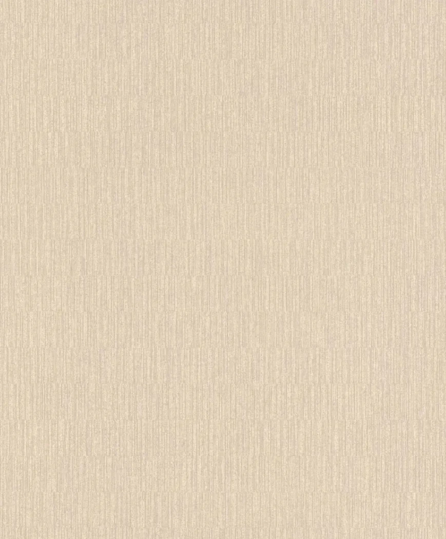 Wallpaper Shell in warm light beige with fine vertical stripes