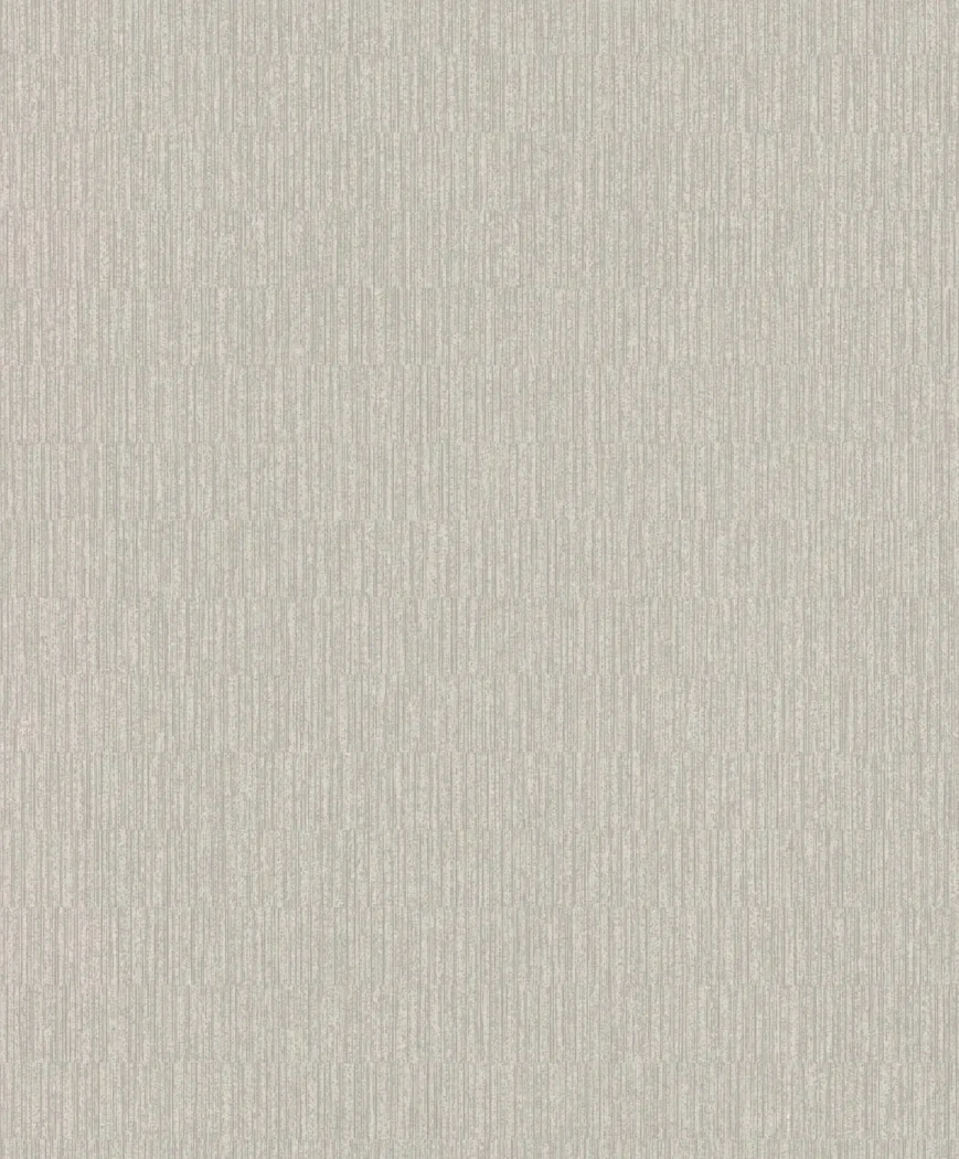 Wallpaper Lead, plain taupe grey with fine vertical striations