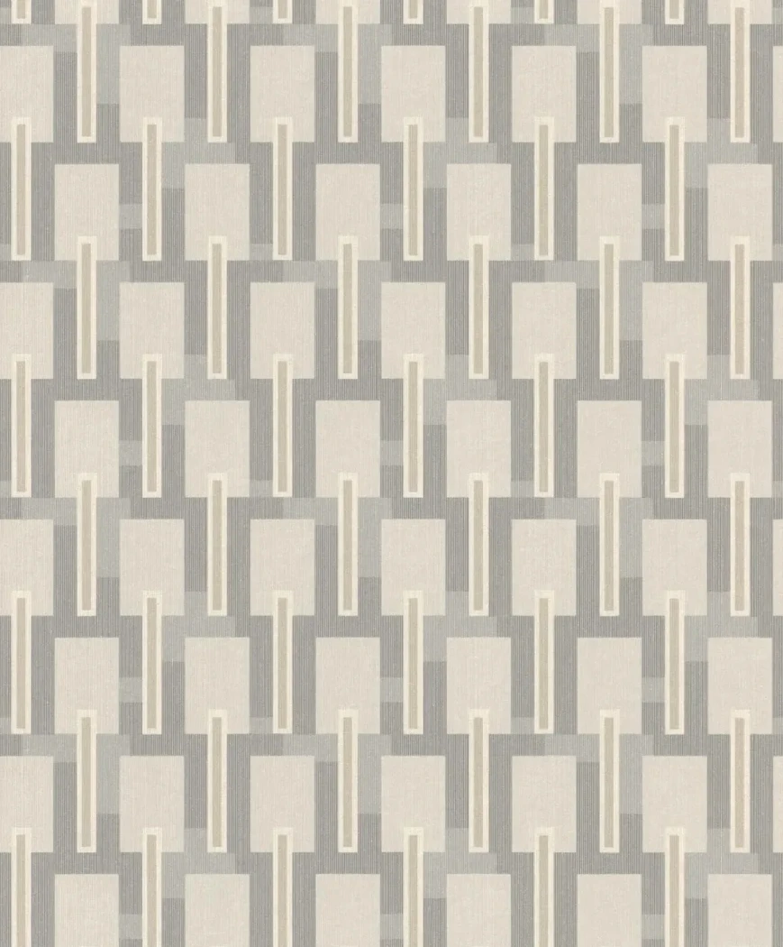 Wallpaper Vanilla with cream and grey geometric blocks