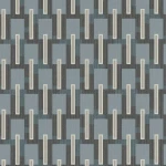 Wallpaper Smoke, anthracite and slate blue blocks with ivory lines