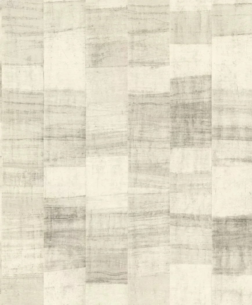 Wallpaper Oat with grey and beige vertical board-effect bands