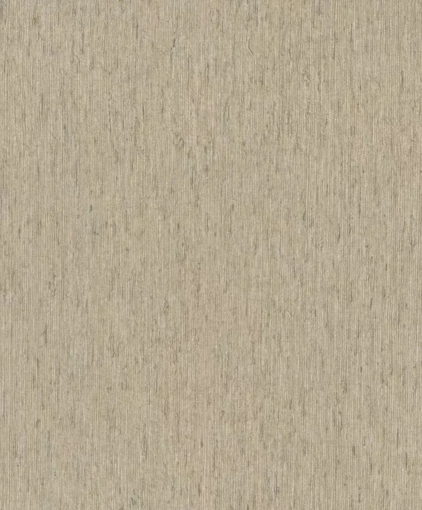 Wallpaper Heather, plain beige with a fine vertical woven grain
