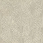 Wallpaper Jute, beige nested triangles forming large diamonds