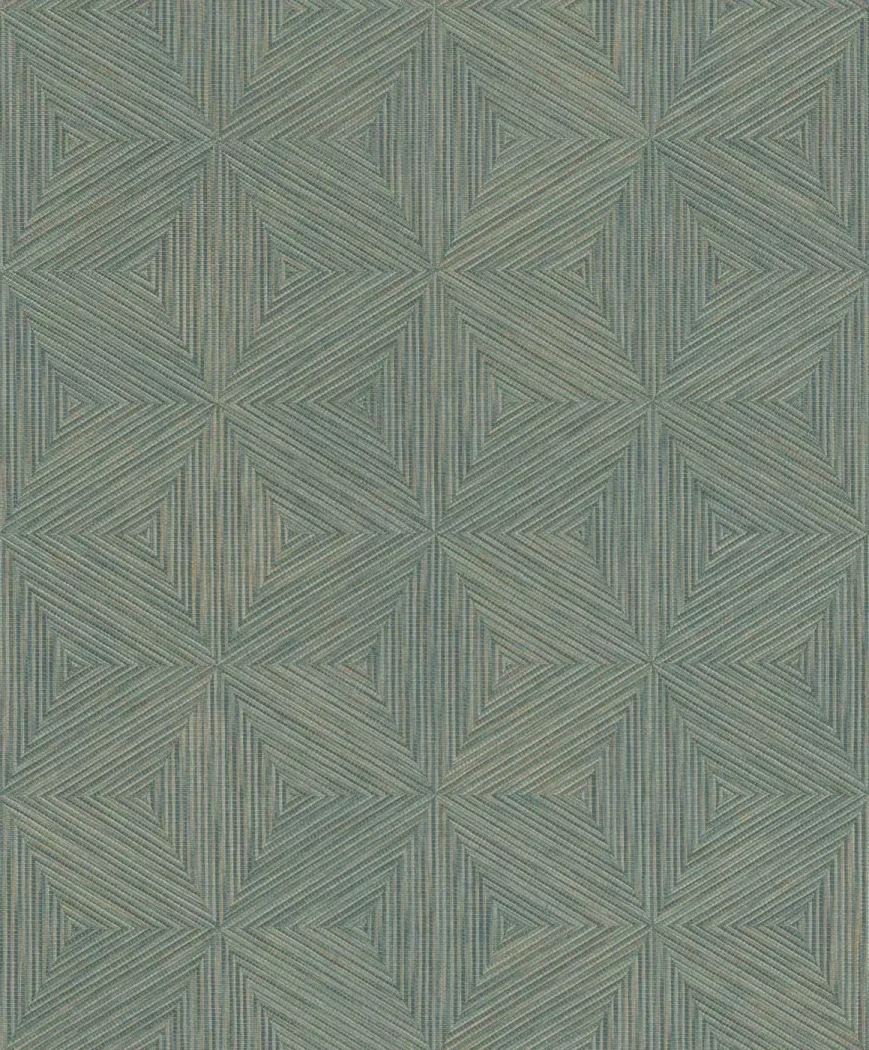 Wallpaper Rock, grey-blue nested triangles with fine ochre lines