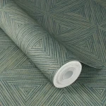 Wallpaper Rock, grey-blue nested triangles with fine ochre lines