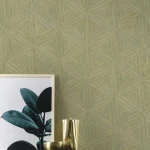 Wallpaper Chartreuse, nested yellow-green triangles forming diamonds