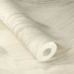 Wallpaper Parchment, cream foliage in relief on a cream ground