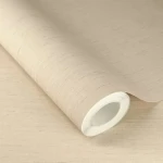 Wallpaper Millet, plain beige-cream with fine vertical striations