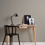 Wallpaper Steel, plain steel grey with a fine linen texture