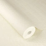 Wallpaper Wheat, cream embossed grained-leather relief