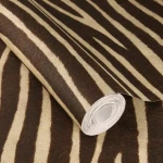 Wallpaper Clay Jar, irregular brown and beige hide-effect bands