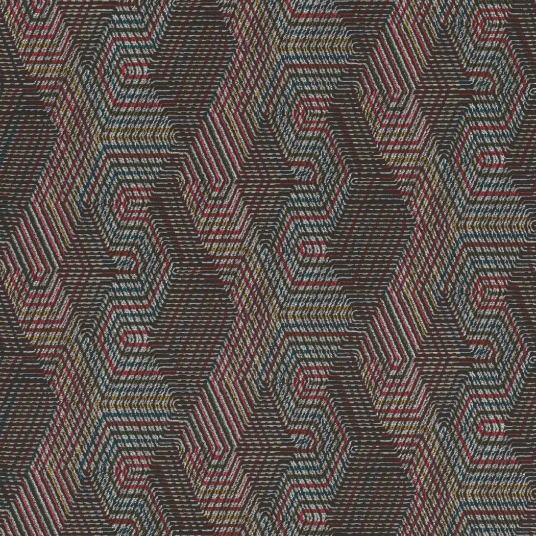 Wallpaper Chrome, red, teal and gold diamonds on black