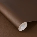 Wallpaper Medlar, plain terracotta with a fine leather-like grain