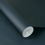 Wallpaper Estuary in plain deep petrol blue with matt grain