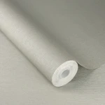 Wallpaper Graphite in plain soft grey with a faint woven texture