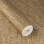 Wallpaper Light Earth, beige wood-grain pattern with vertical striations