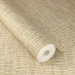 Wallpaper Braid with fine woven-effect stripes in beige