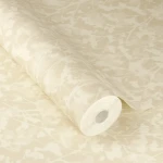 Wallpaper Wheat Ear with pale branch silhouettes on cream
