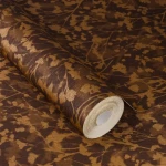 Wallpaper Sanguine with copper branches on a near-black brown ground