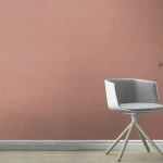 Wallpaper Paprika in plain terracotta with a fine fabric grain