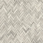 Wallpaper Mist, grey and off-white woven chevron in a wood-slat effect