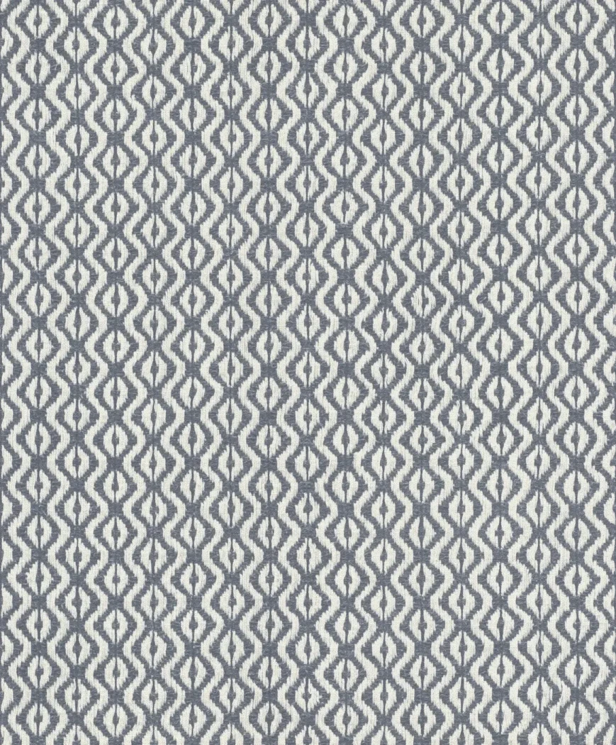 Wallpaper Silica with a grey and white ikat diamond pattern