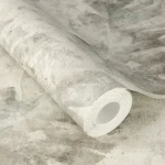 Wallpaper Frosted Wax with faded cream and grey banana leaves