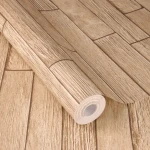 Wallpaper Soft Dune showing pale wood planks with natural grain