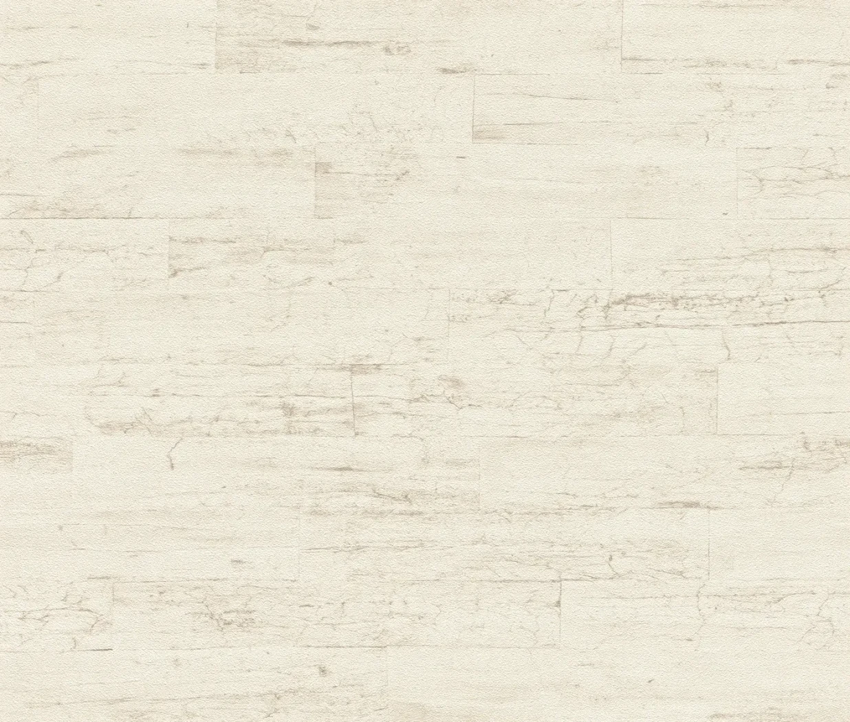 Wallpaper Pale Flour with cream stone blocks and grey veining