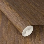 Wallpaper Caramel, ochre-brown veined stone blocks in staggered layout