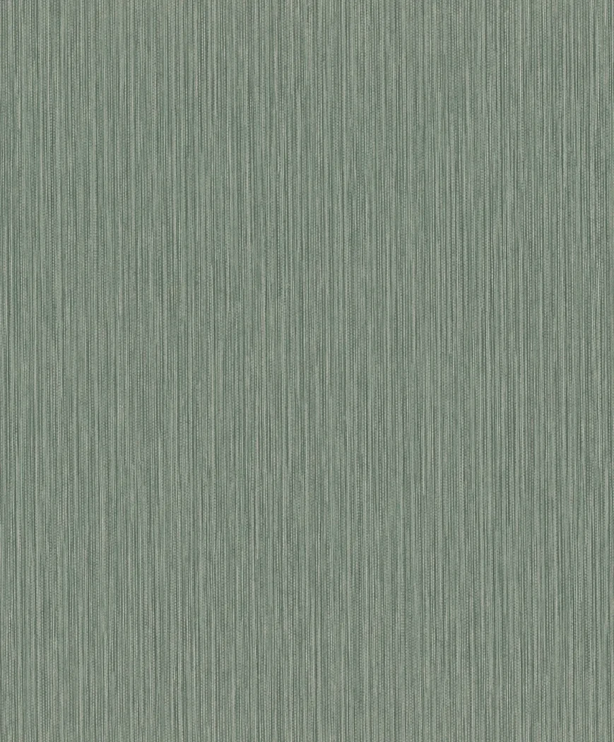 Wallpaper Soft Zinc in plain sage green with woven texture