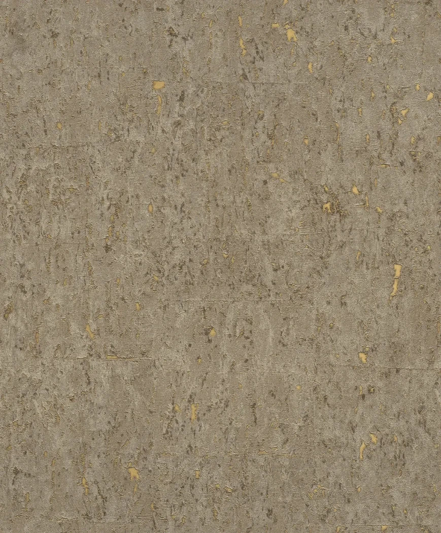 Wallpaper Soft Golden Heather, taupe concrete effect with gold flecks
