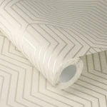 Wallpaper Pale Wheat with cream chevron lines on speckled ground