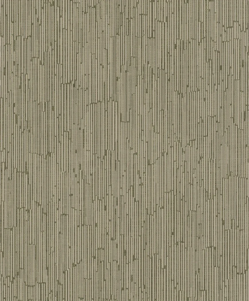 Wallpaper Misty Lemon with fine sand-yellow vertical stripes