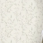 Wallpaper Meringue with grey grass silhouettes on off-white