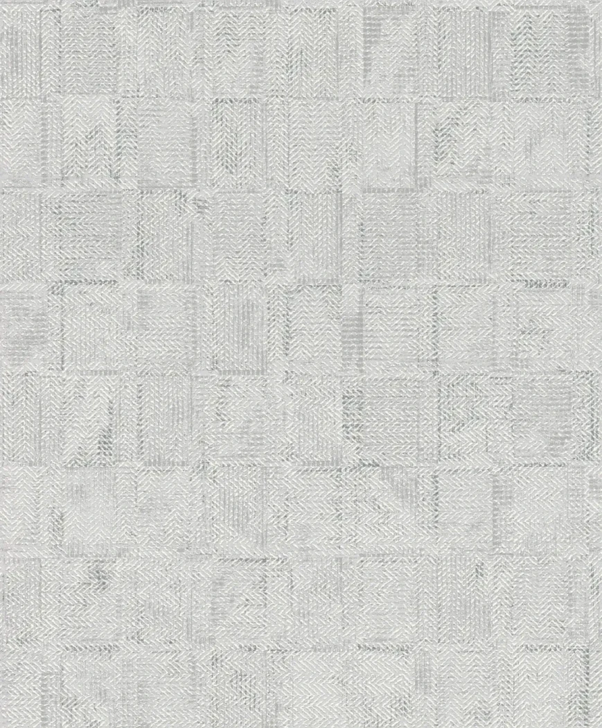 Wallpaper Frosted Granite with light grey woven squares in chevron