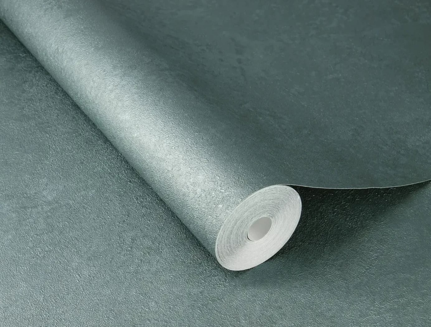 Wallpaper Cerulean in plain satin petrol blue