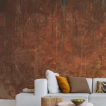 Wallpaper Terracotta Tile, terracotta and rust paint drips