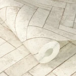 Wallpaper Pale Vanilla with pale cream stone chevron pattern