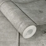 Wallpaper Soft Shade, grey concrete slabs with recessed joints