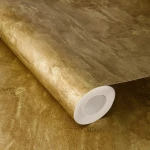 Wallpaper Misty Spice in deep ochre gold with crumpled texture