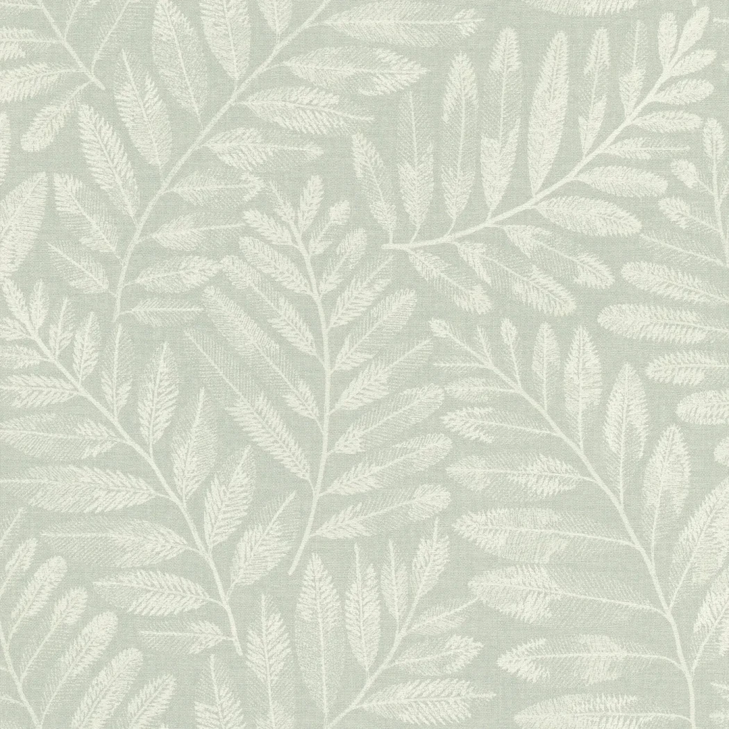 Wallpaper Frosted Pebble with pale grey fern fronds