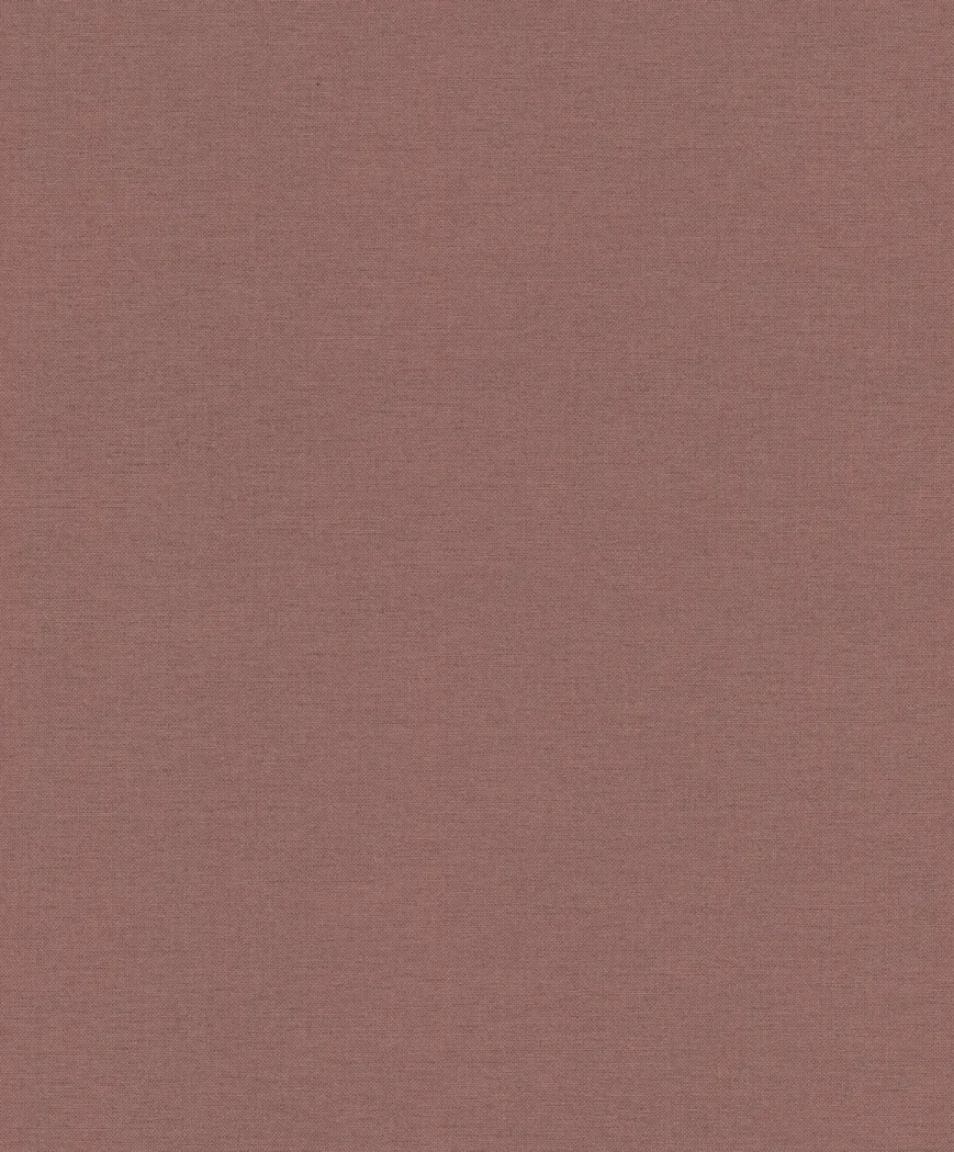 Wallpaper Bordeaux, plain deep terracotta with fine canvas texture