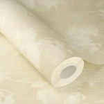 Wallpaper Pale Praline with faded cream bouquets on beige