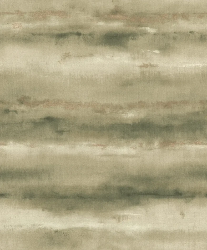 Wallpaper Sweetcorn, faded khaki and ochre horizontal bands