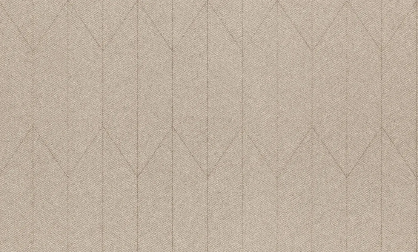 Wallpaper Soft Putty, fine beige chevrons with woven texture