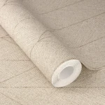 Wallpaper Soft Putty, fine beige chevrons with woven texture