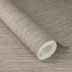 Wallpaper Soft Rope with fine vertical taupe rope-like stripes